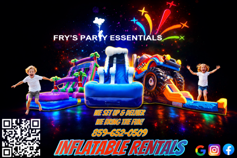 Bounce house and water slide rentals in Northern Kentucky and Cincinnati by Frys Party Essentials